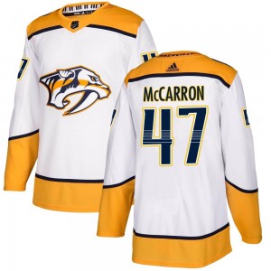 Michael McCarron Nashville Predators Men's Adidas Authentic White Away Jersey