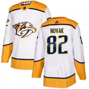 Thomas Novak Nashville Predators Men's Adidas Authentic White Away Jersey
