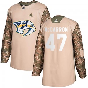 Michael McCarron Nashville Predators Youth Adidas Authentic Camo Veterans Day Practice Jersey