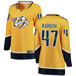 Alexander Radulov Nashville Predators Women's Fanatics Branded Yellow Breakaway Home Jersey