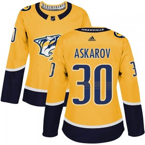 Yaroslav Askarov Nashville Predators Women's Adidas Authentic Gold Home Jersey