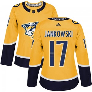Mark Jankowski Nashville Predators Women's Adidas Authentic Gold Home Jersey