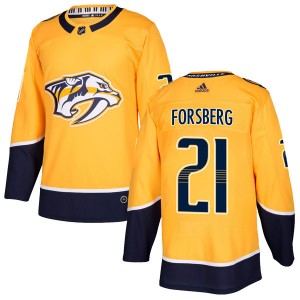 Peter Forsberg Nashville Predators Youth Adidas Authentic Gold Home Jersey