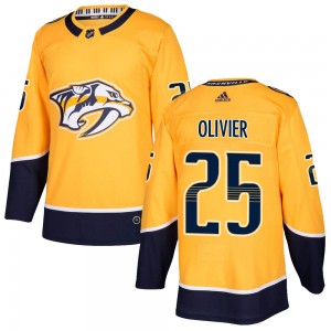 Mathieu Olivier Nashville Predators Youth Adidas Authentic Gold Home Jersey