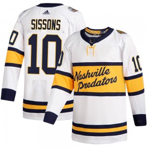 Colton Sissons Nashville Predators Youth Adidas Authentic White 2020 Winter Classic Jersey