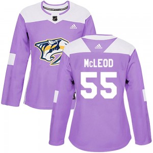 Cody Mcleod Nashville Predators Women's Adidas Authentic Purple Cody McLeod Fights Cancer Practice Jersey