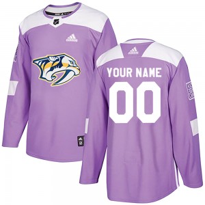 Youth Adidas Nashville Predators Customized Authentic Purple Fights Cancer Practice Jersey