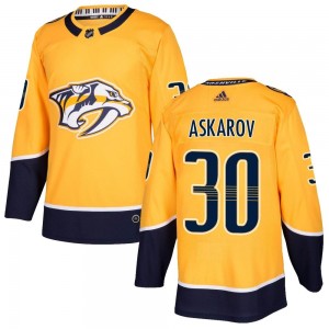 Yaroslav Askarov Nashville Predators Men's Adidas Authentic Gold Home Jersey