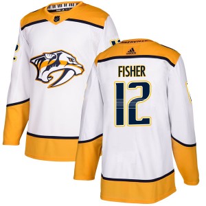 Mike Fisher Nashville Predators Youth Adidas Authentic White Away Jersey