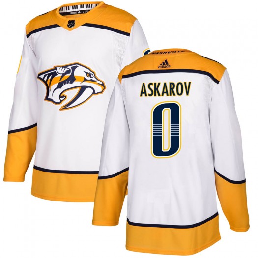 Yaroslav Askarov Nashville Predators Men's Adidas Authentic White Away Jersey
