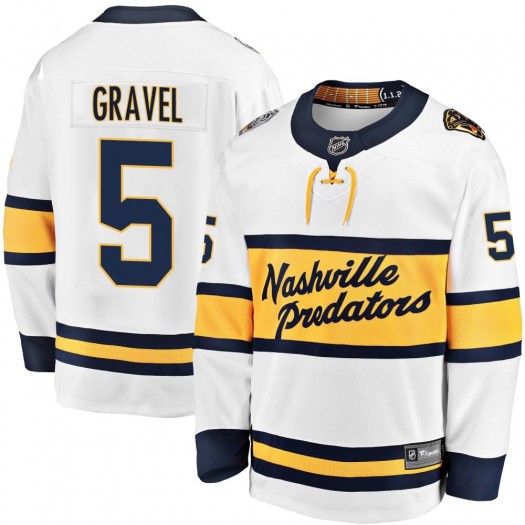 Kevin Gravel Nashville Predators Men's Fanatics Branded White 2020 Winter Classic Breakaway Player Jersey