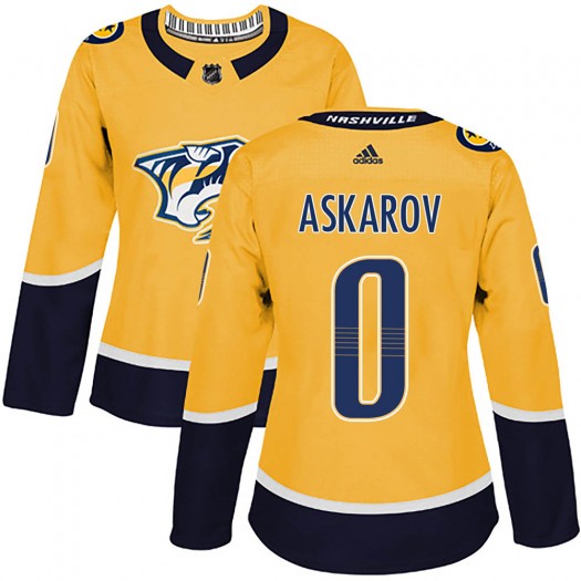 Yaroslav Askarov Nashville Predators Women's Adidas Authentic Gold Home Jersey