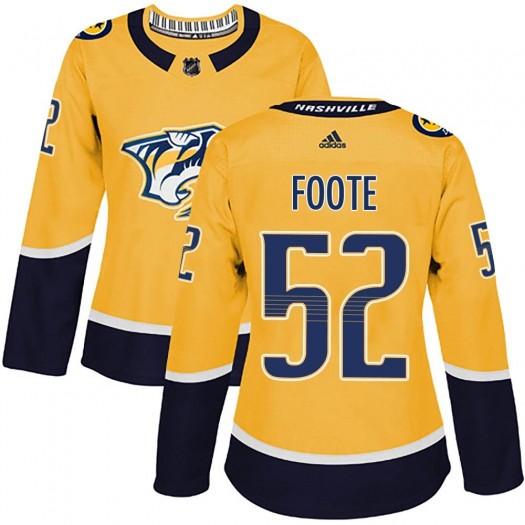 Cal Foote Nashville Predators Women's Adidas Authentic Gold Home Jersey