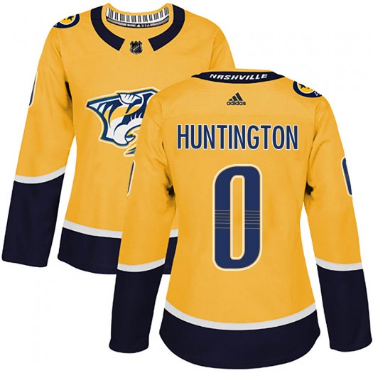 Jimmy Huntington Nashville Predators Women's Adidas Authentic Gold Home Jersey
