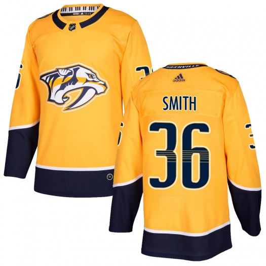 Cole Smith Nashville Predators Youth Adidas Authentic Gold Home Jersey