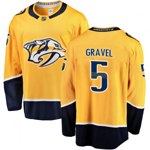 Kevin Gravel Nashville Predators Men's Fanatics Branded Gold Breakaway Home Jersey