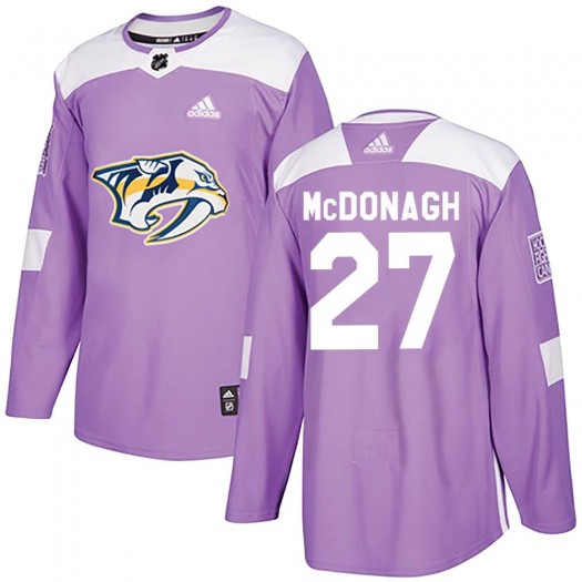 Ryan McDonagh Nashville Predators Men's Adidas Authentic Purple Fights Cancer Practice Jersey