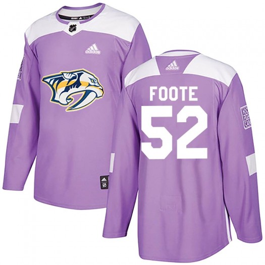 Cal Foote Nashville Predators Youth Adidas Authentic Purple Fights Cancer Practice Jersey