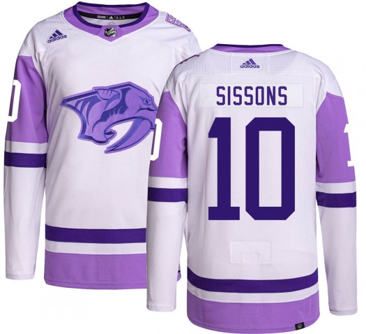 Colton Sissons Nashville Predators Youth Adidas Authentic Hockey Fights Cancer Jersey