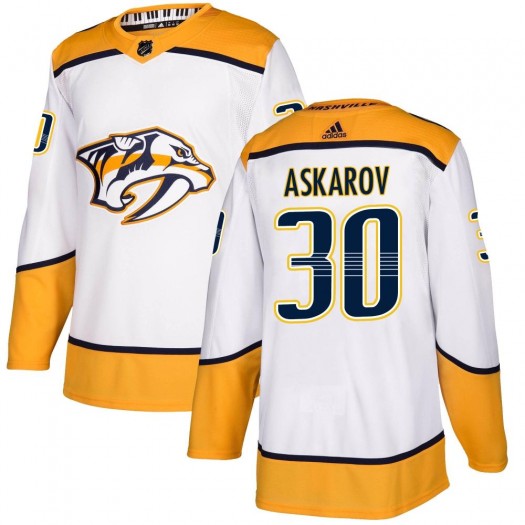 Yaroslav Askarov Nashville Predators Youth Adidas Authentic White Away Jersey