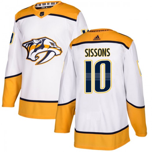 Colton Sissons Nashville Predators Youth Adidas Authentic White Away Jersey